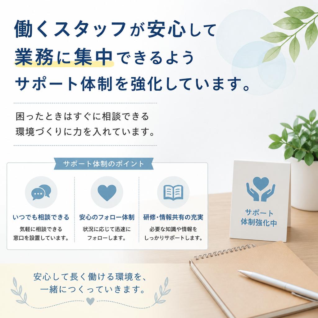 強力なサポート体制